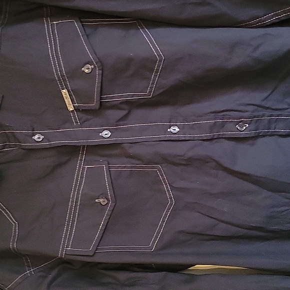 NEW MARC Ecko buttons down long sleeves shirt size XL Color dark navy - Picture 6 of 16